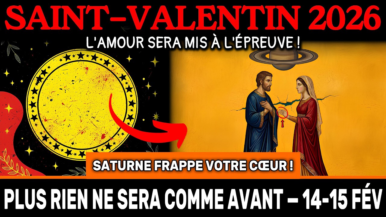 ATTENTION ! SAINT-VALENTIN SOUS SATURNE EN BÉLIER ! 14-15 fév – l'AMOUR devient MÛRE et STABLE !