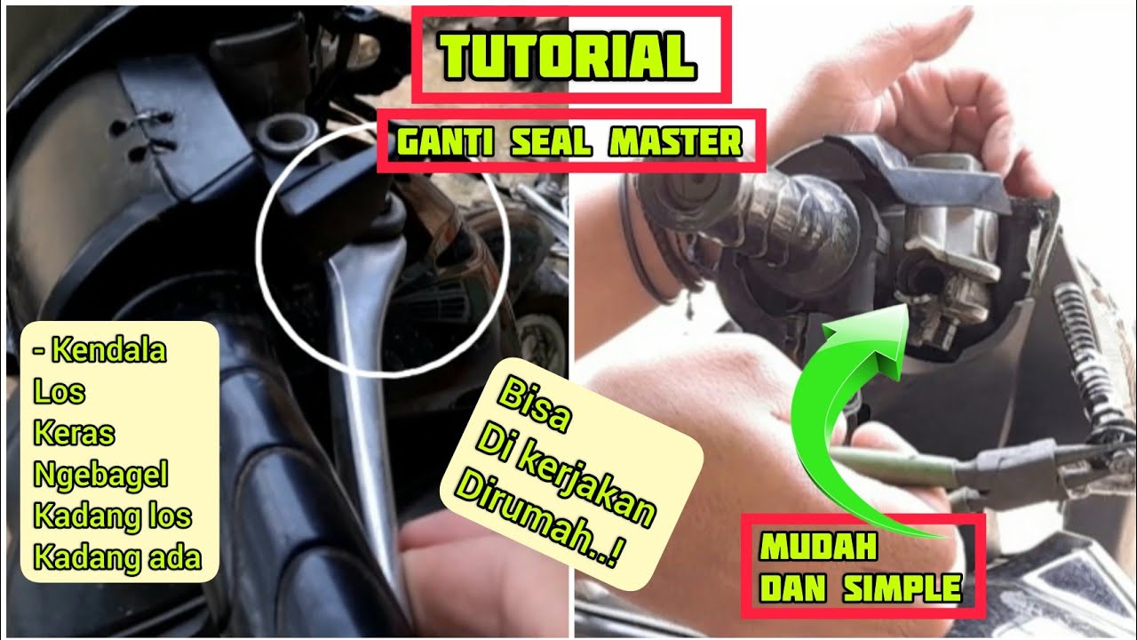 cara ganti seal master rem depan revo absolut | tutorial mekanik