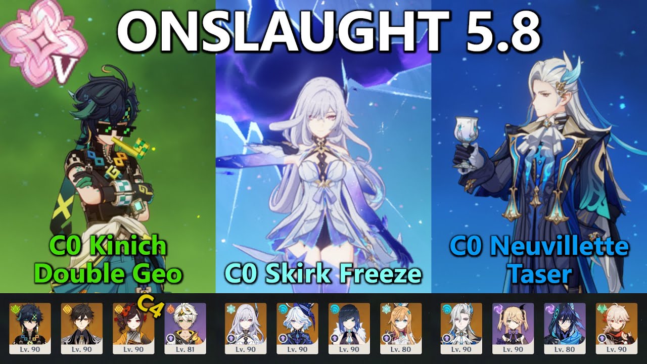 5.8 Stygian Onslaught Difficulty 5 Clear || Kinich Double Geo / Skirk Freeze / Neuvillette Taser