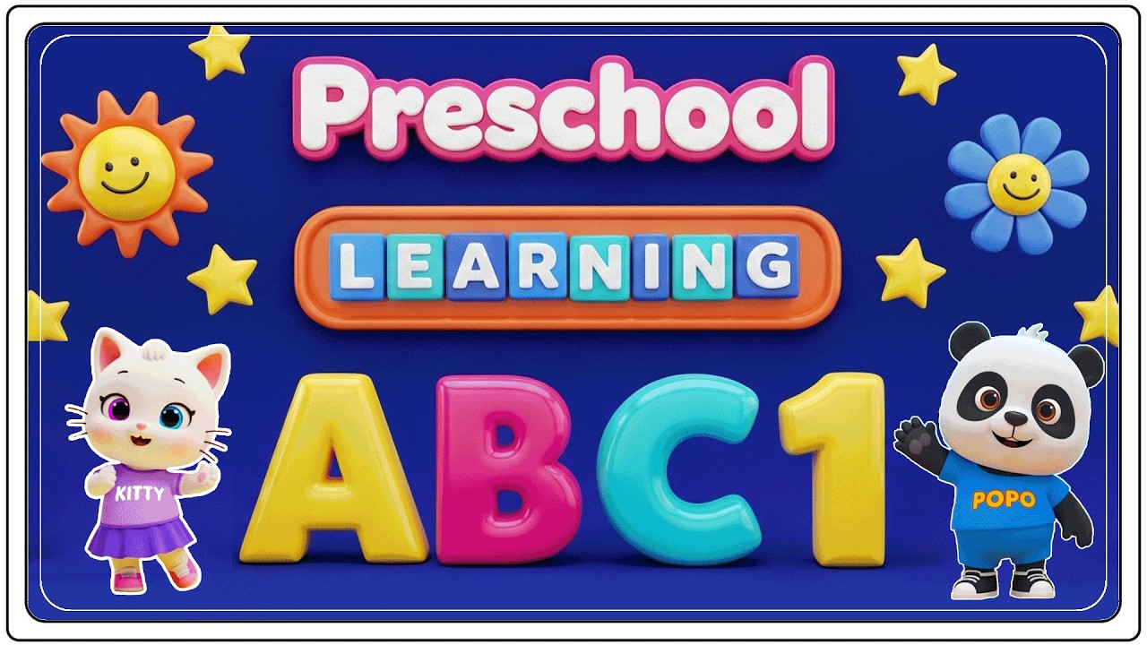 Preschool Learning activities for 3 year olds at home | Learn ABC Phonics Shapes Numbers Colors 🌈