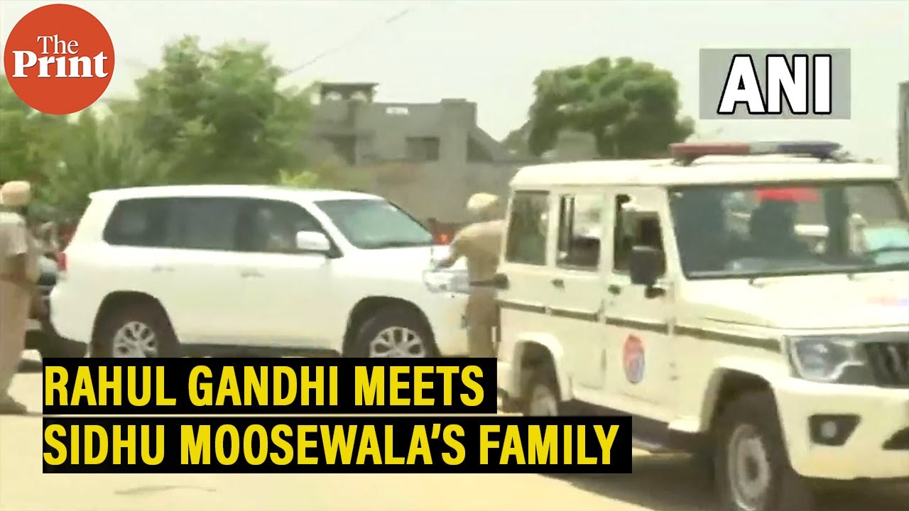 Rahul Gandhi visits Sidhu Moosewala’s family in Mansa, Punjab