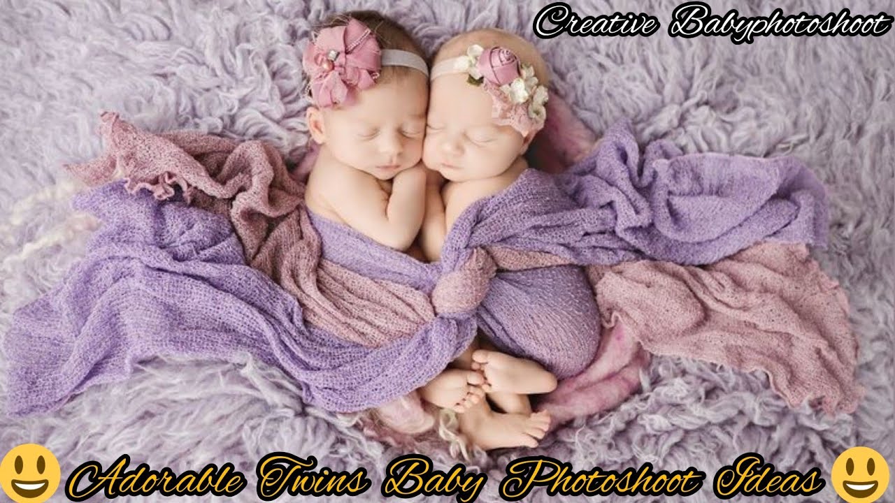 Adorable Twins Photography Ideas | Twins Newborn Photoshoot Ideas at Home | Creative Babyphotoshoot