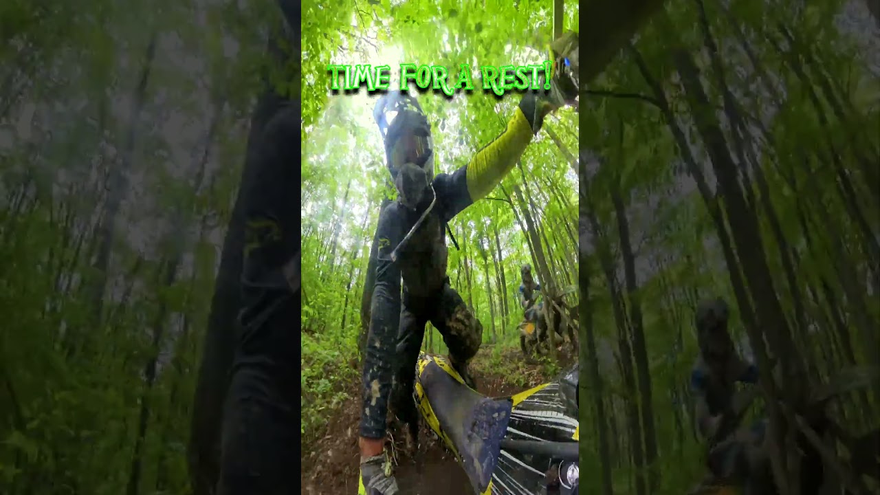 A good resting spot! - AWRCS round 3 Coal Miner - Dirt bike woods racing - Yamaha YZ250fx