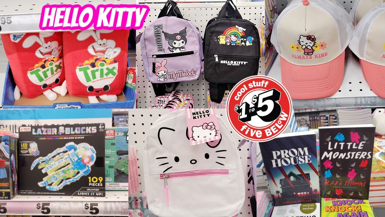 FIVE BELOW SHOPPING NEW HELLO KITTY FINDS