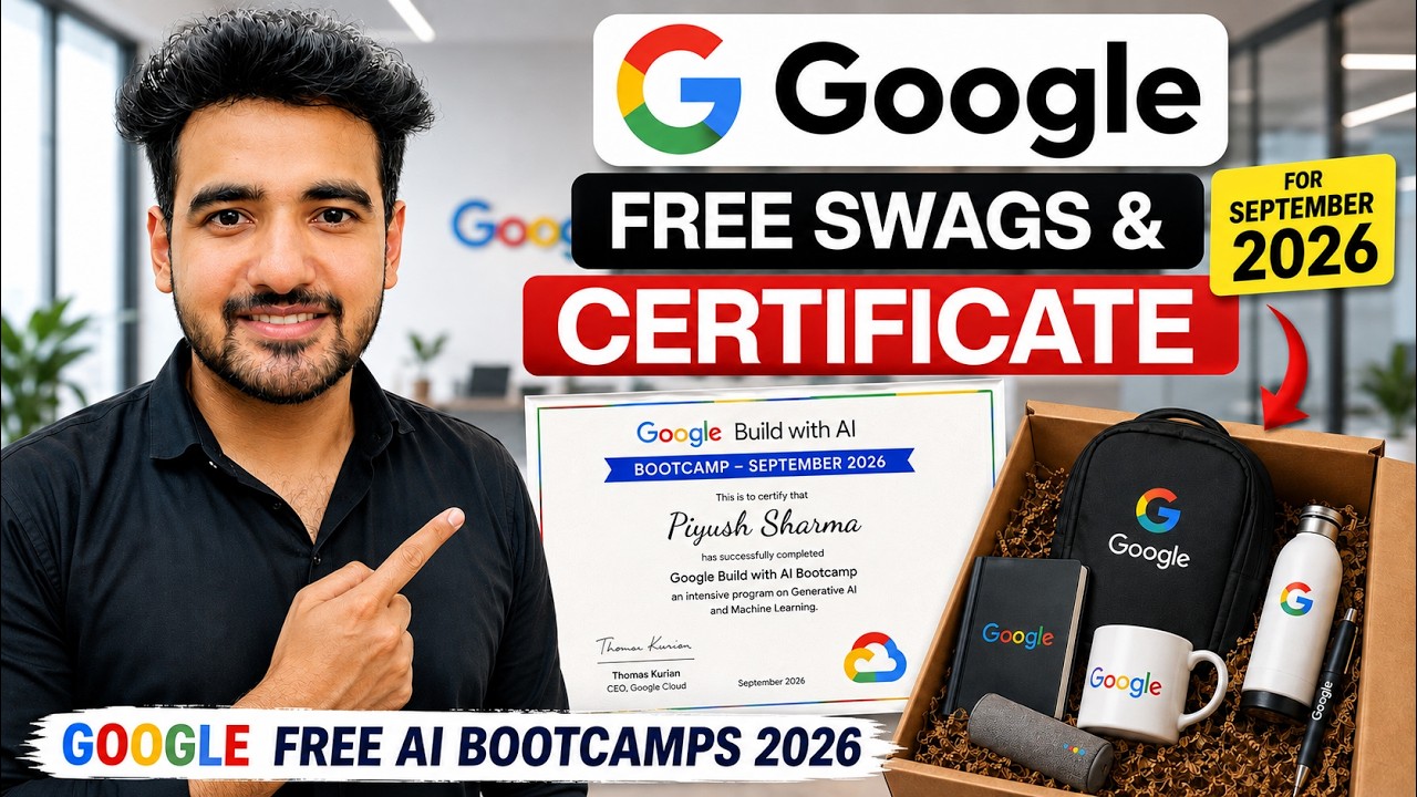 Google Free Swags & Certificate for Everyone! Google Cloud AI Bootcamp in September 2026