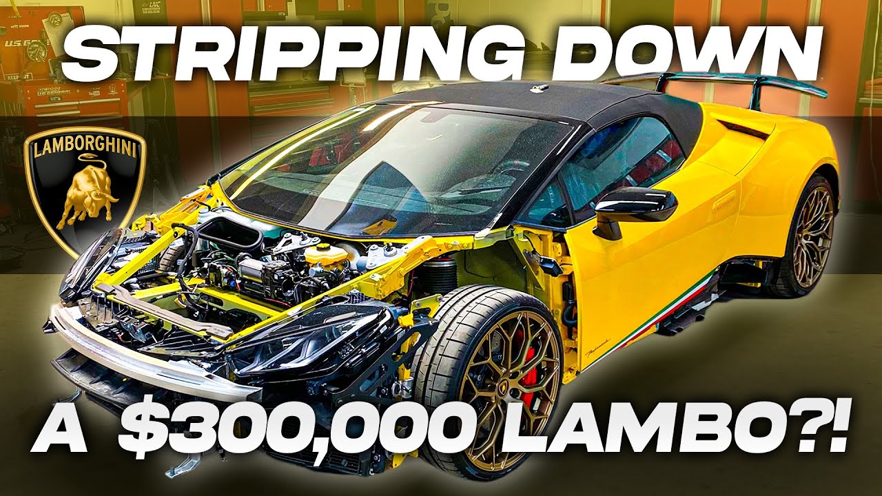STRIPPING DOWN BRAND NEW $300K 2019 LAMBORGHINI HURACAN PERFORMANTE SPIDER PART 1