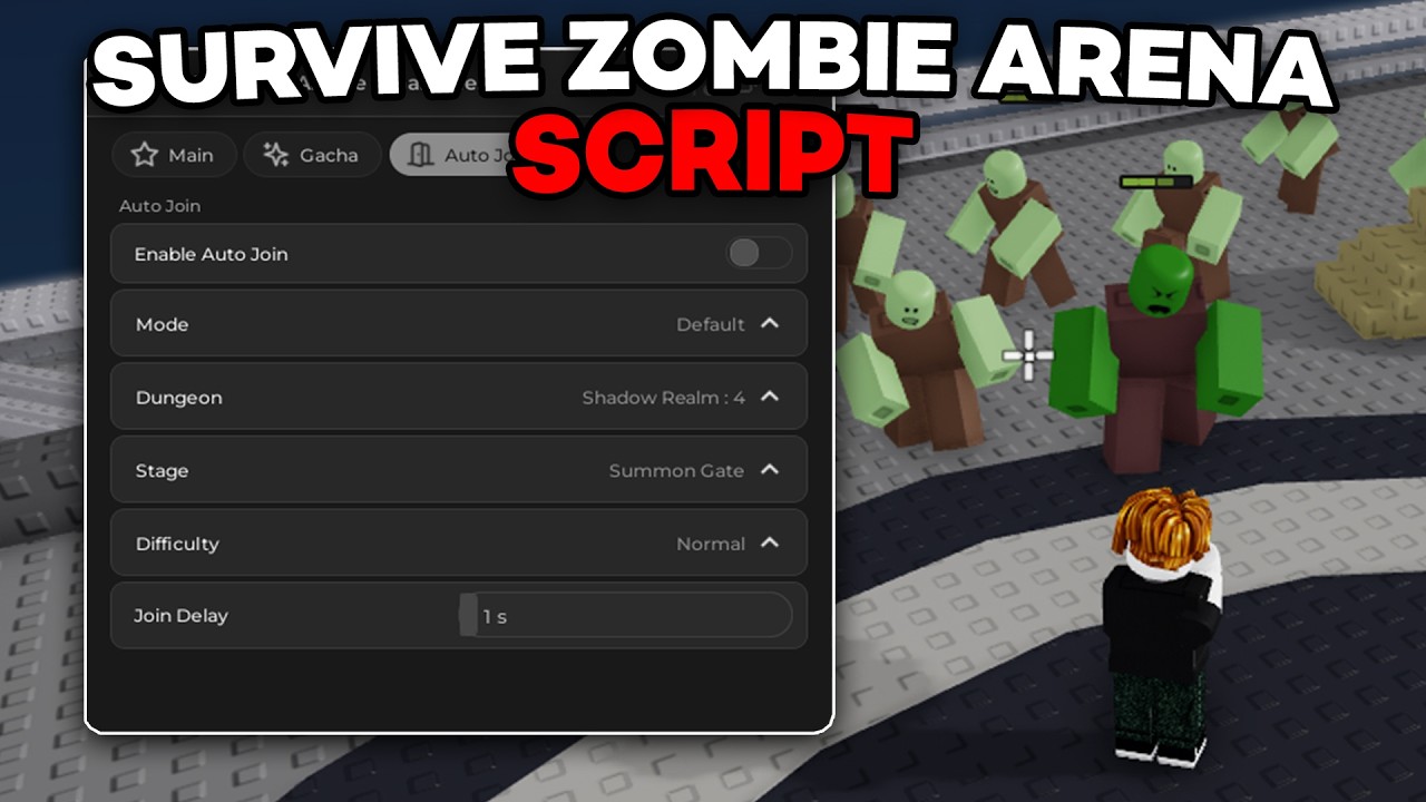 [FREE] Survive Zombie Arena Script | Auto Farm, Auto Kill, Auto Upgrade | PC & MOBILE