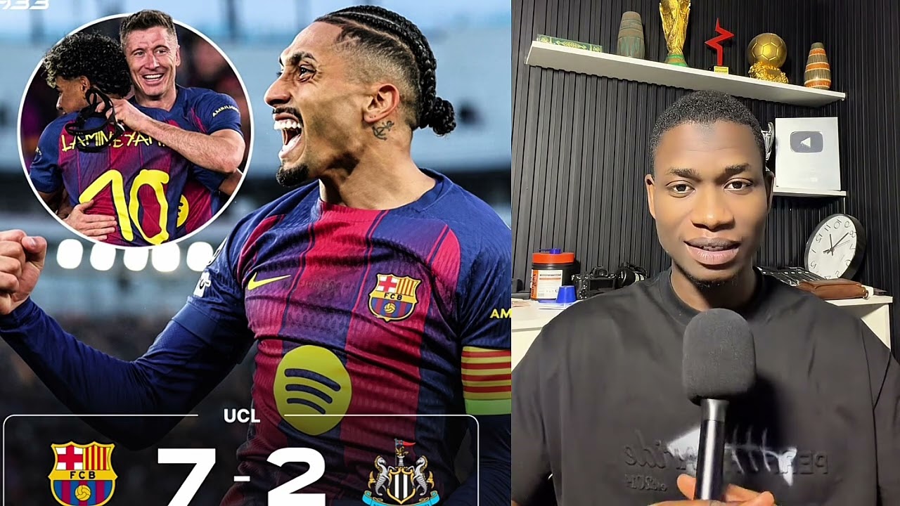 Barca humilie newcastle 7-2 