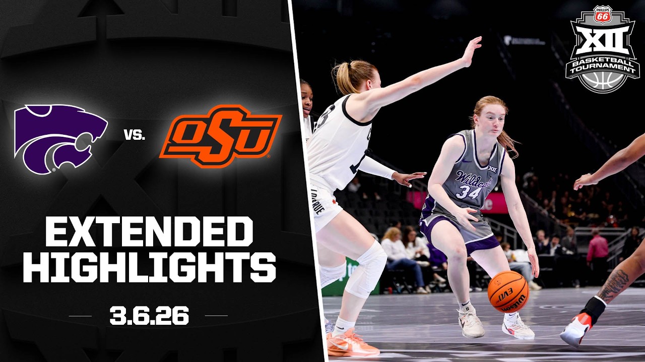Kansas State vs Oklahoma State Extended Highlights | Phillips 66 Big 12 Women’s Basketball Tournamen