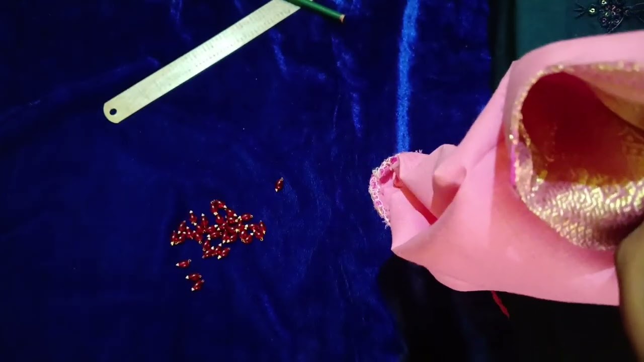 Kannada:How to stitch tablet beads/hanging beads using normal' needle 🪡🧵✂️ kannada 2026
