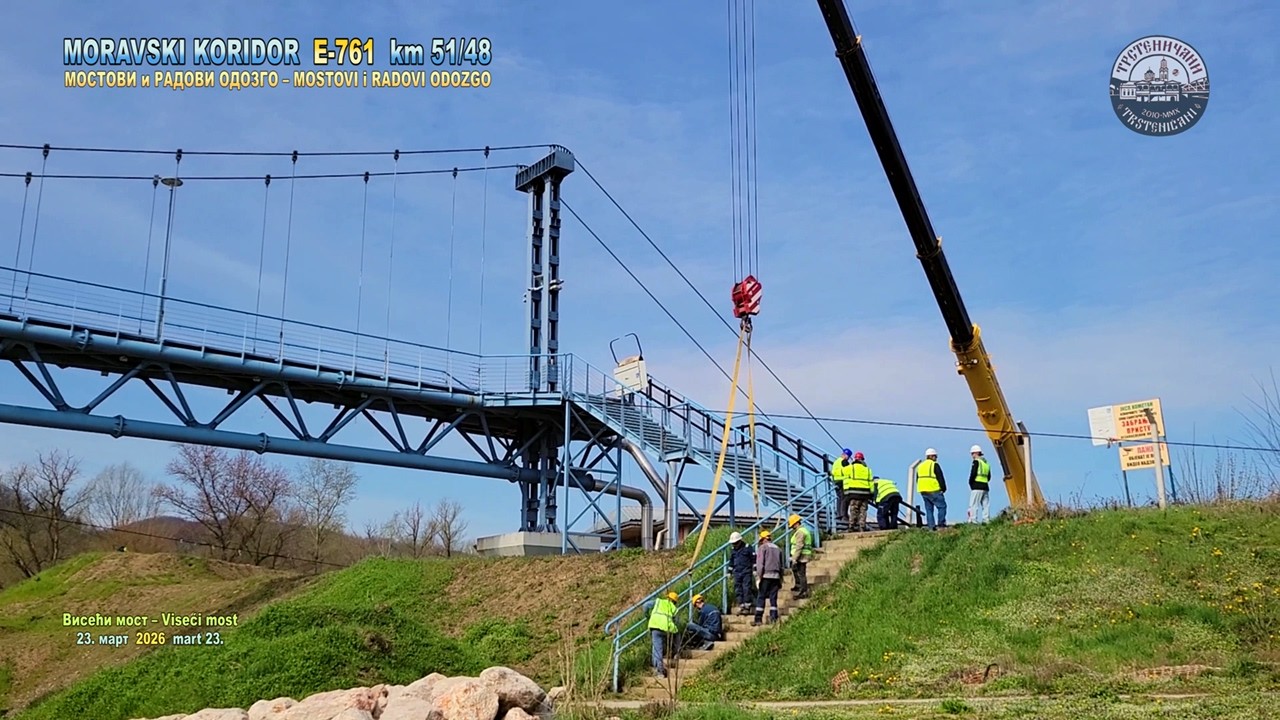 MORAVSKI KORIDOR E-761 km 51/48. RADOVI NA MOSTOVIMA, BEDEMI, OBALE, POZAJMI&Scaron;TA &ndash; ODOZGO, mart 2026.