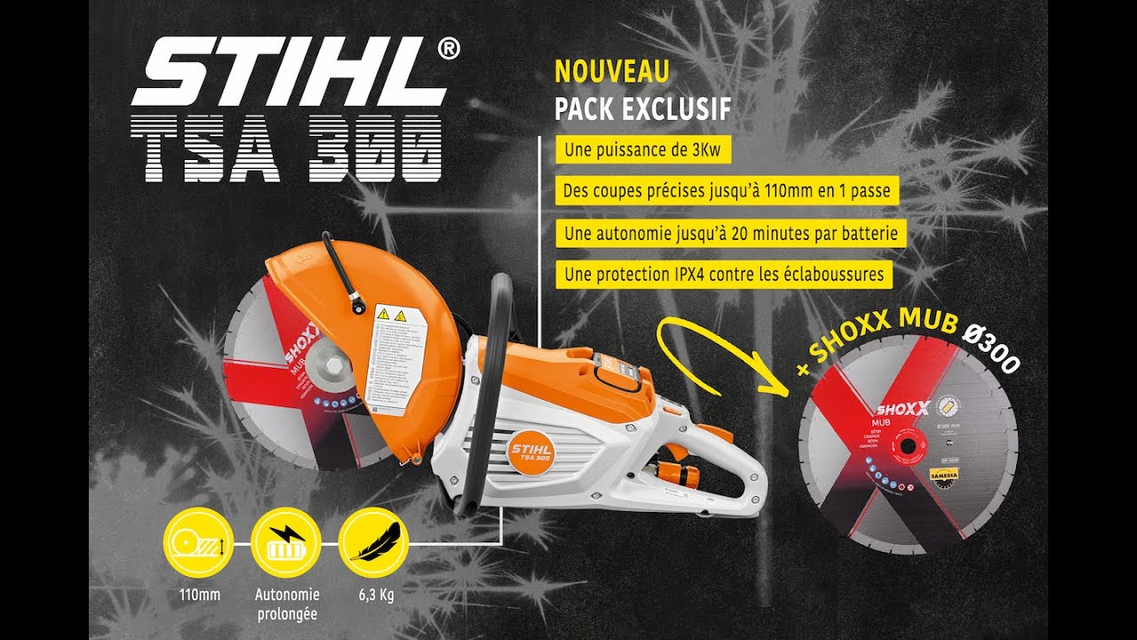 💡Innovation : découpeuse Stihl TSA 300 + disque diamant Shoxx MUB