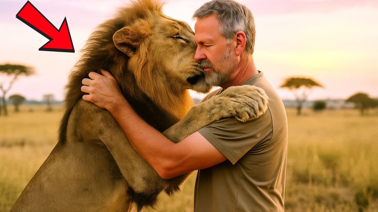 Lion retrouve son sauveur après 5 ans, et quelques minutes plus tard, un fait incroyable survient.
