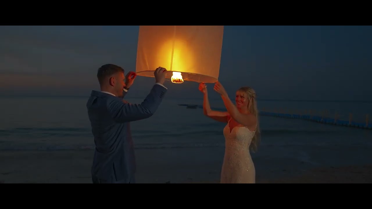 Romantic wedding sunset beach.The Sarojin - Khao Lak Resort