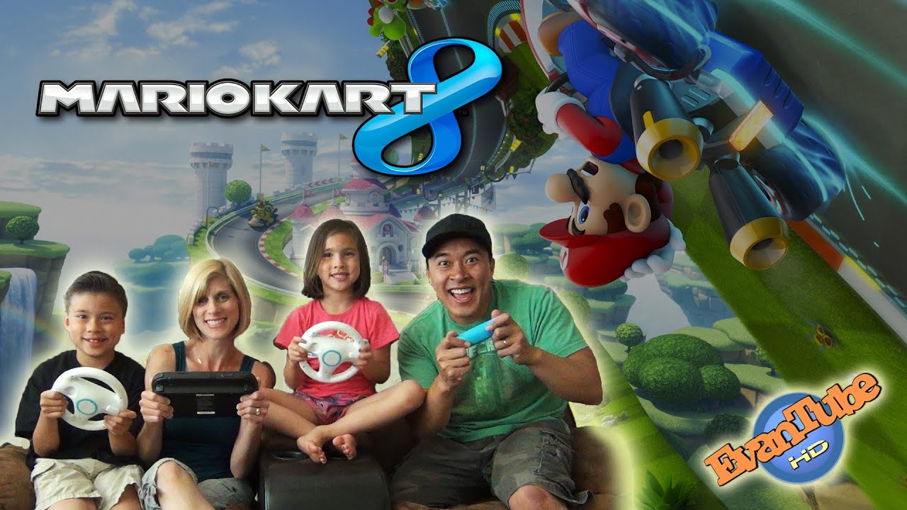 MARIO KART 8 Mania!!! Let's play with the EvanTubeHD Family!