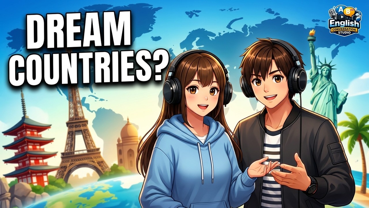 Talking About Traveling and Dream Countries | English Conversation