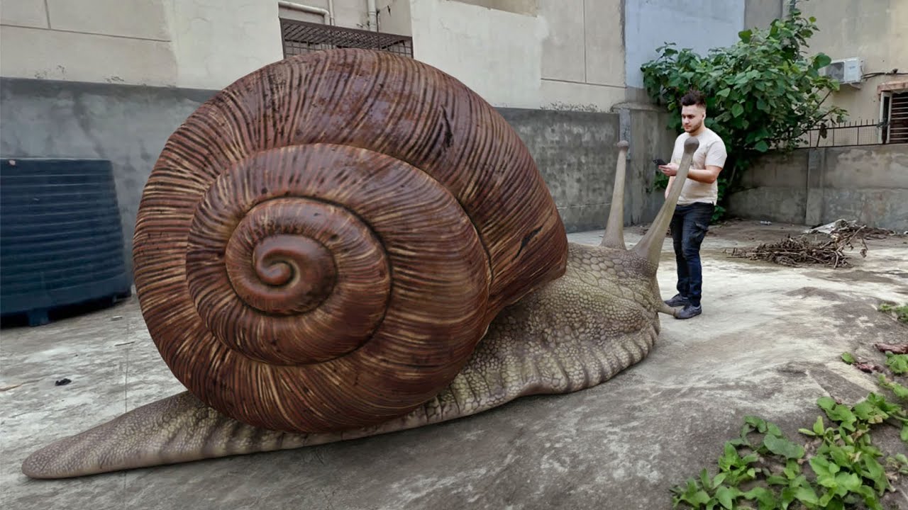 Rare Footage of a GIANT SNAIL - REAL or NOT?
