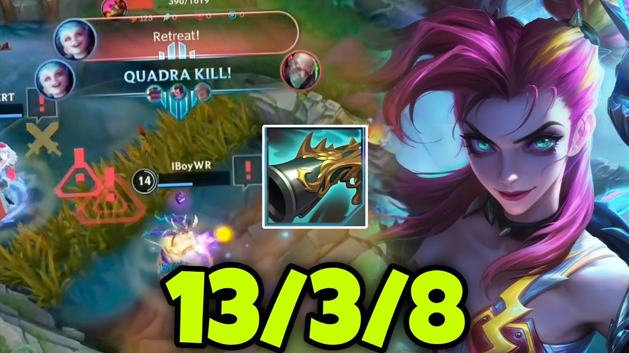 WILD RIFT ADC // THIS JINX CARRY 1V9 WITH THIS BUILD AND RUNES IN PATCH 6.3F GAMEPLAY!