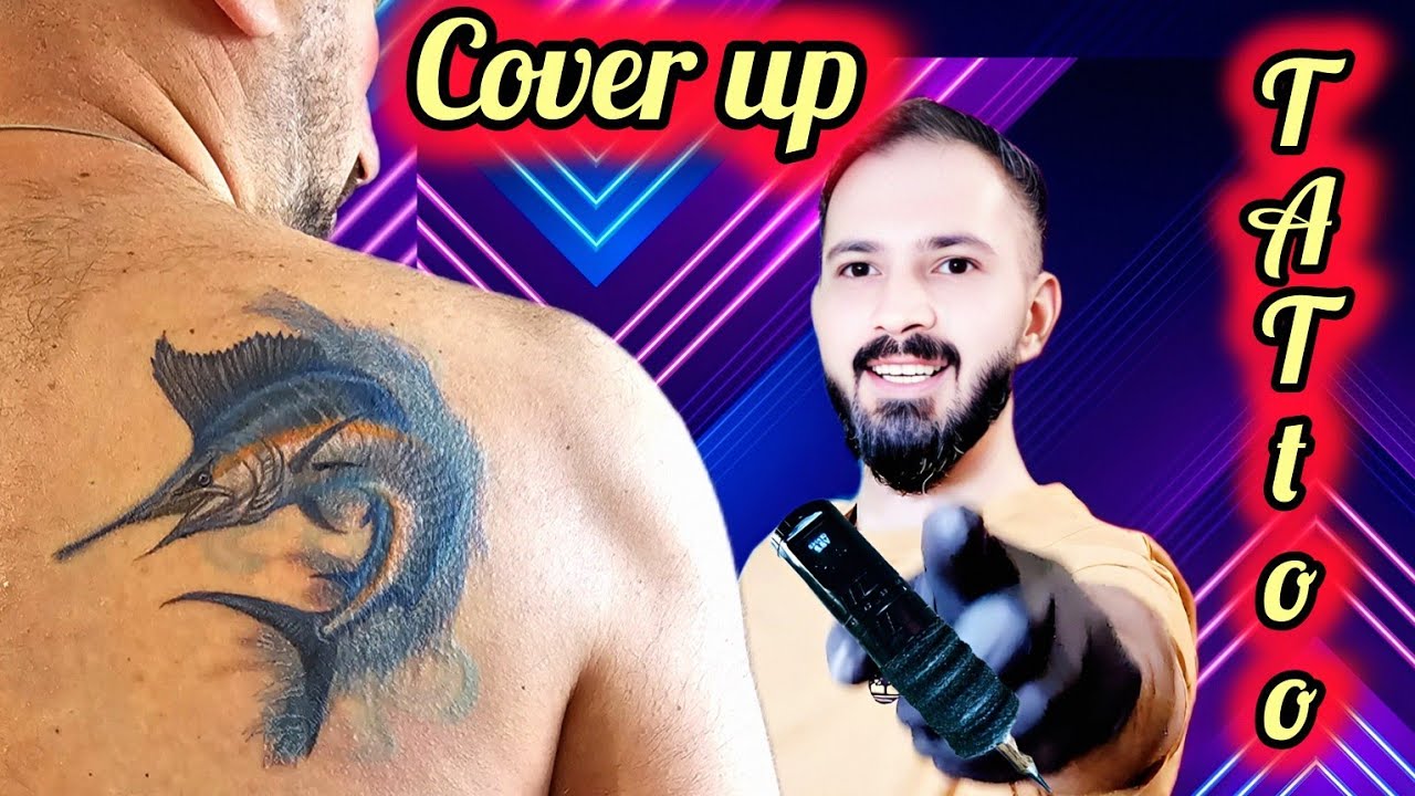 Cover Up Tattoo with Colored Ink: Time-Lapse Transformation