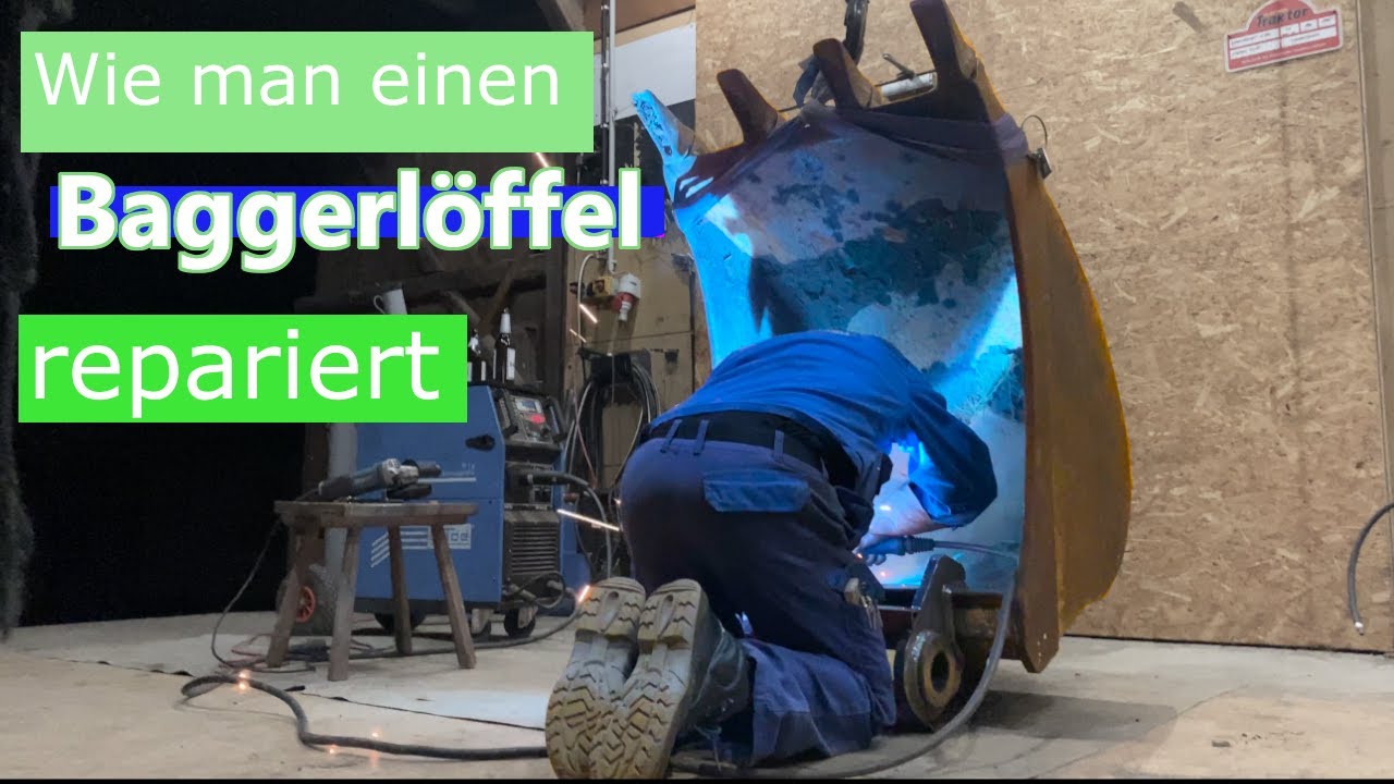 Wie man einen Baggerlöffel repariert