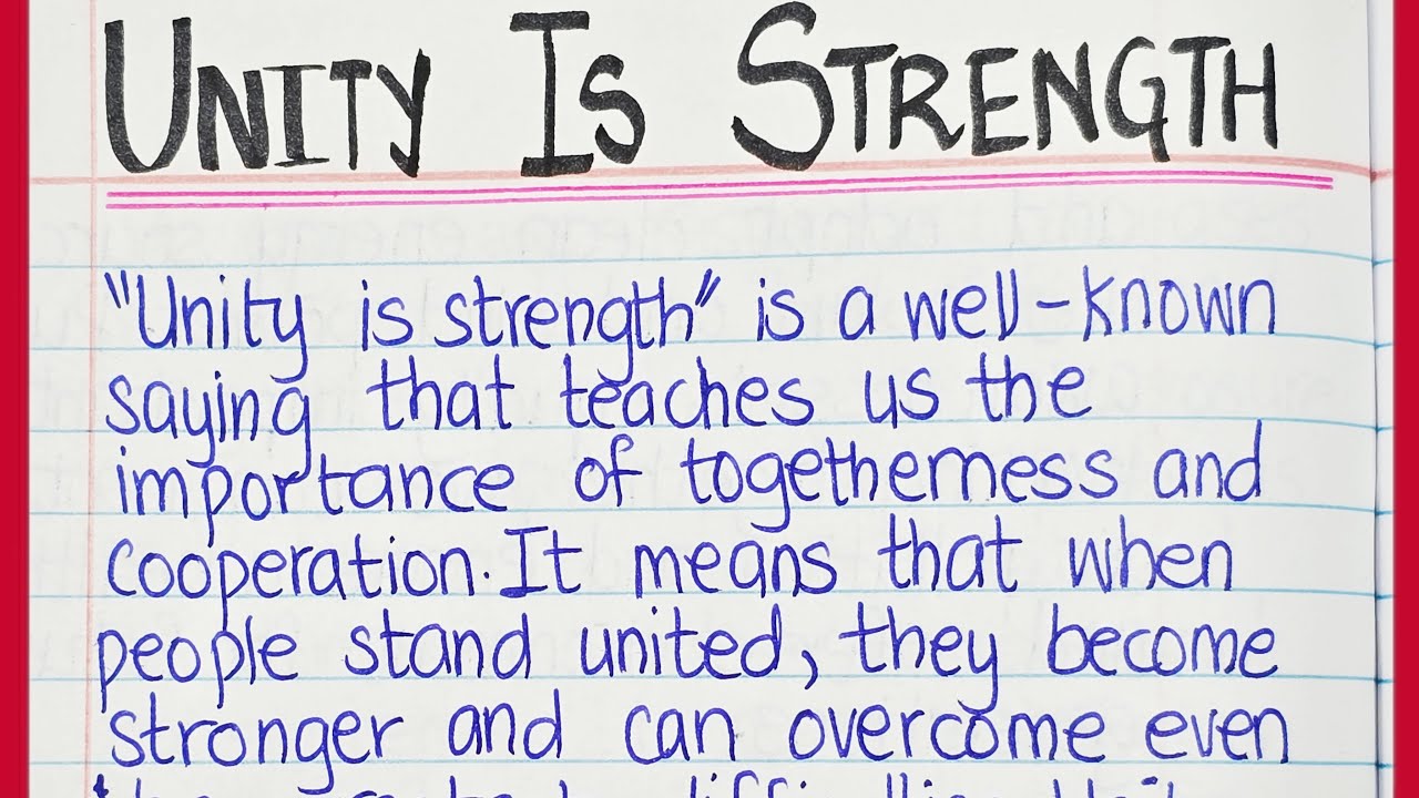 Essay on Unity is Strength | Unity is Strength essay | essay writing | Essay | writing |