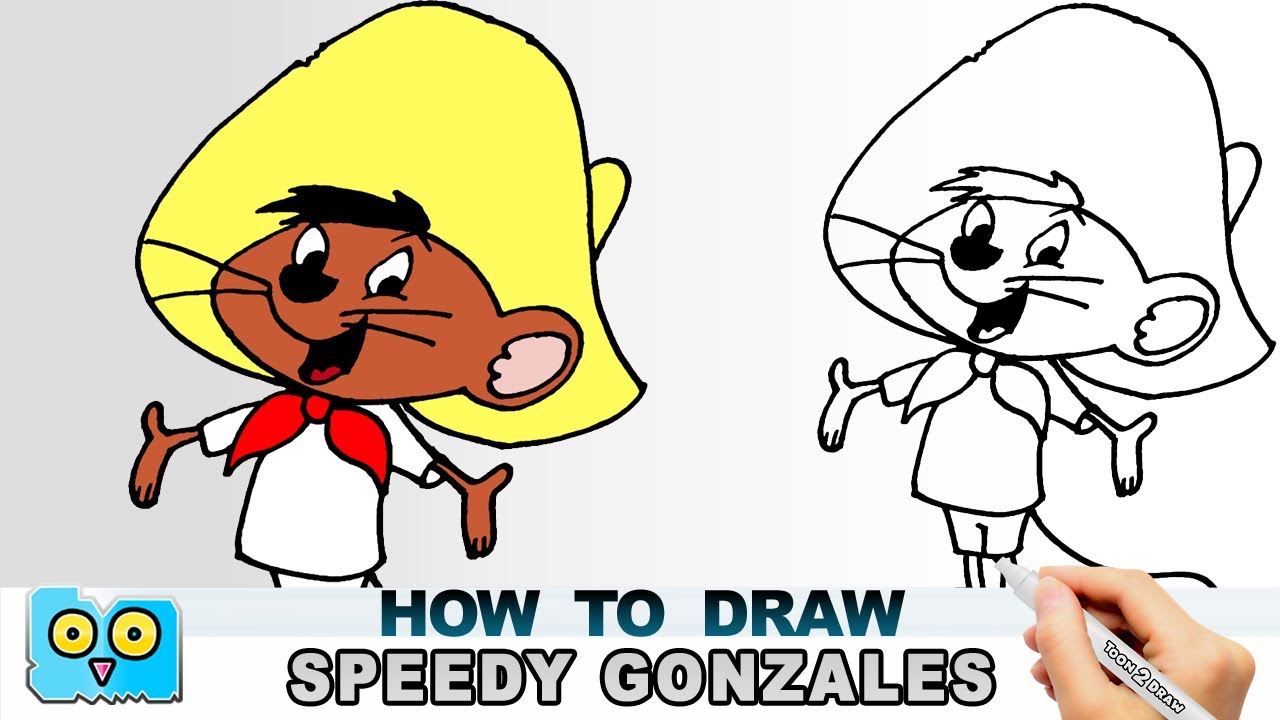 How to Draw Speedy Gonzales | Looney Tunes | Merrie Melodies