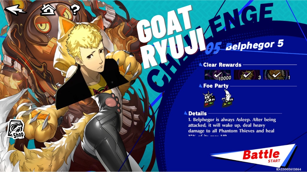 BEATING BELPHEGOR LEVEL 5 (NO HOWLER, UNDER 4 MINUTES, RYUJI TEAM) P5X (SEA)