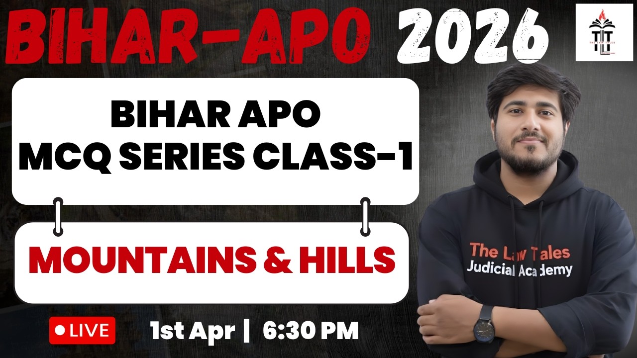 Bihar APO GK Class 1 | Mountains & Hills MCQ | Score 100% in Exam!