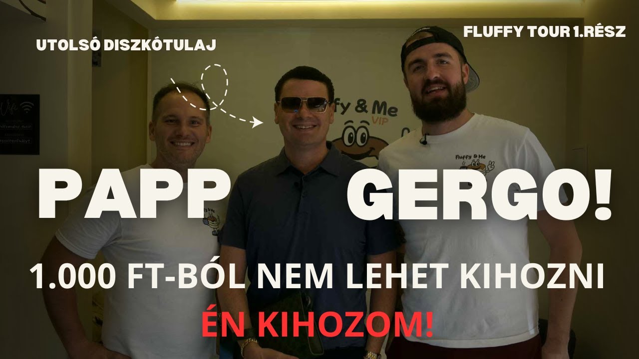 PAPP GERGŐ : ÉN FEKETE KÁRTYÁS VAGYOK! Fluffy Tour 1.rész  #fluffyandme #pappgergő #peachesandcream