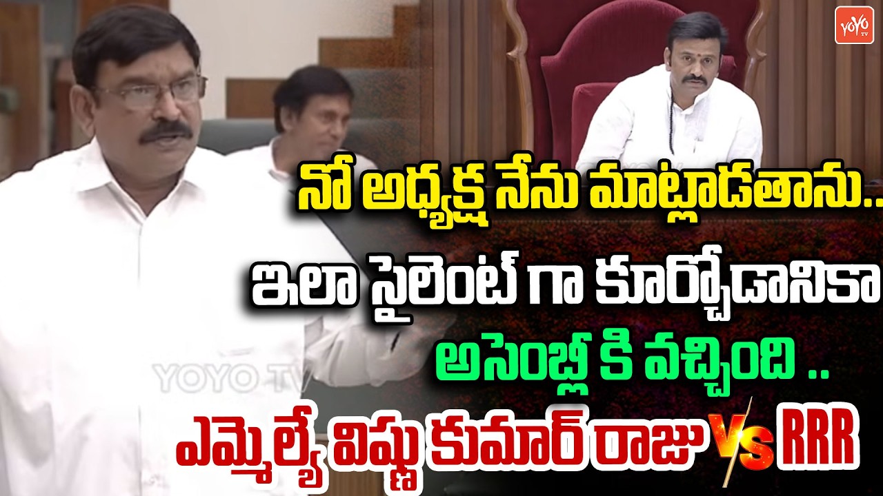 ఇలా సైలెంట్ గా కూర్చోడానికా అసెంబ్లీ కి వచ్చింది..BJP MLA Vishnu kumar Raju Vs RRR | YOYO TV Channel