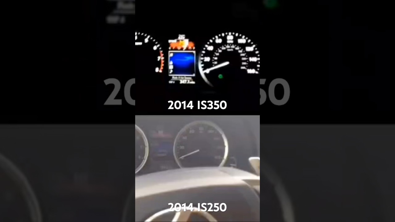 Stock Lexus IS350 vs IS250 acceleration battle 