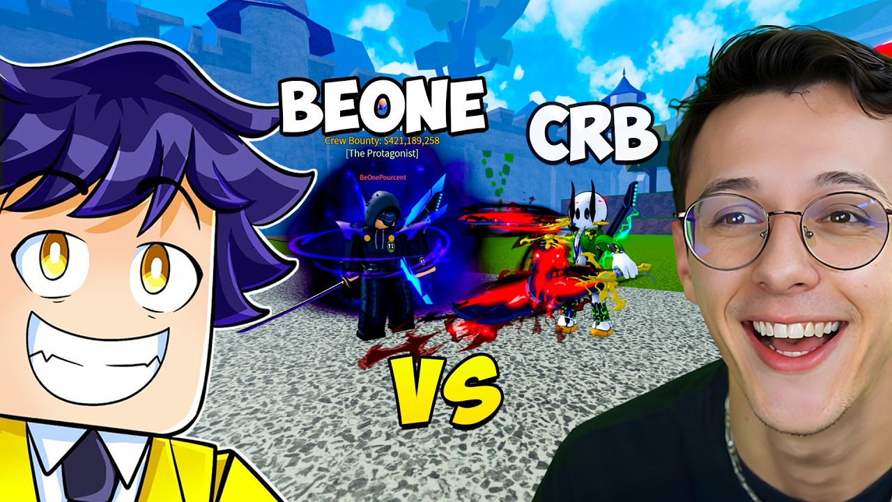 J'ai défié BeOnePourcent en PvP Blox Fruits !