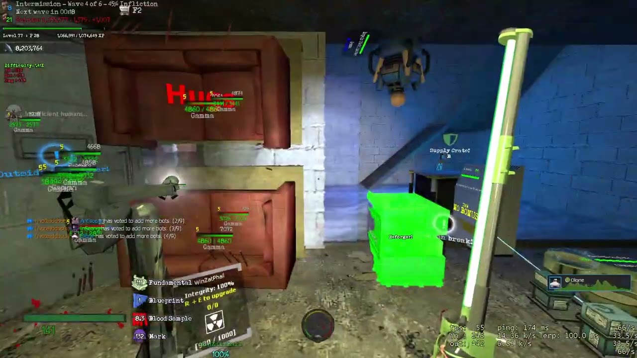 Zombie Survival Gmod at Mindight Server average gameplay