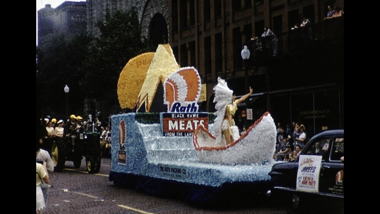 Vintage 1950s 16mm Film Home Movie - MINNEAPOLIS AQUATENNIAL PARADE, CLOWNS