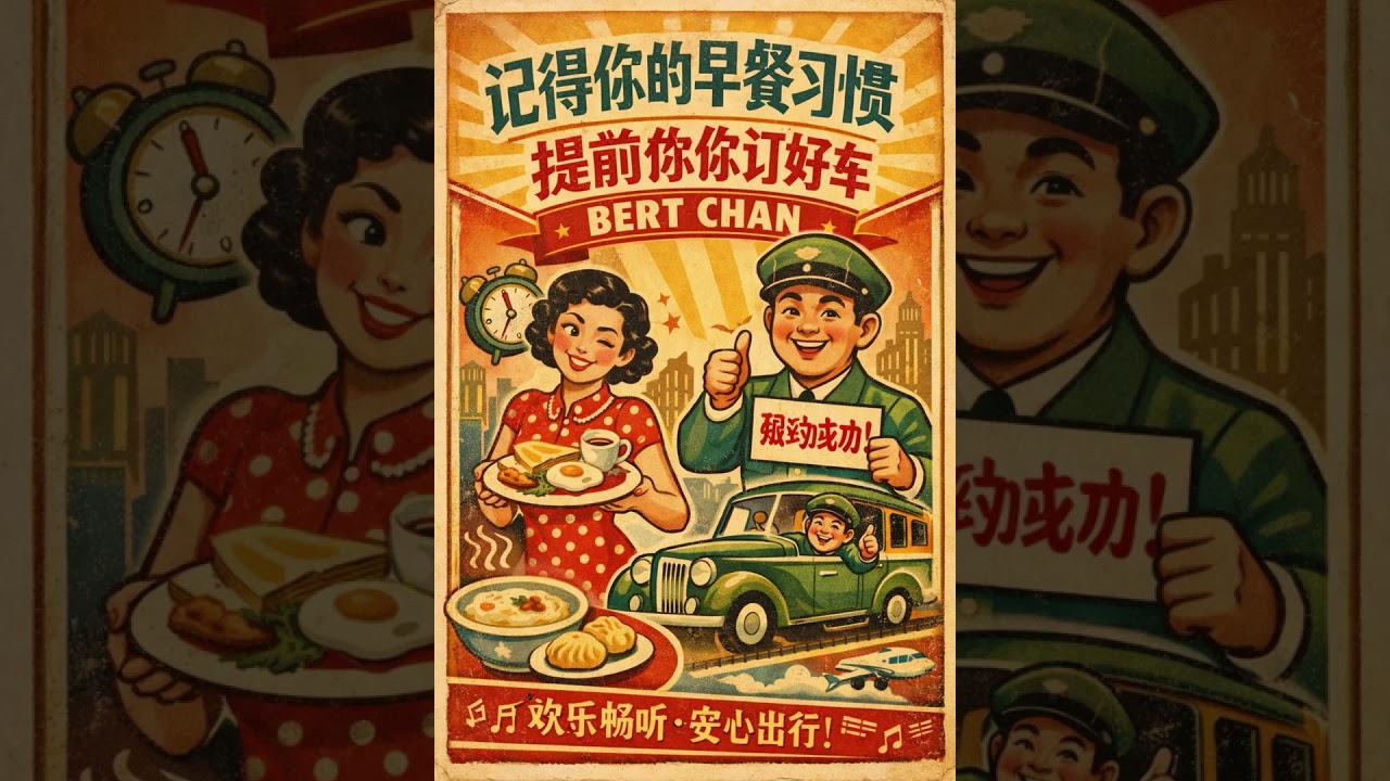 记得你的早餐习惯 提前为你订好车 © 2025 Bert Chan Music.