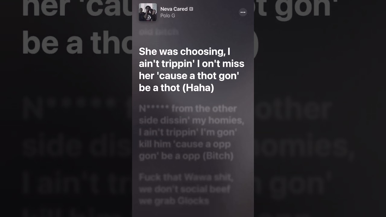 Polo G Neva Cared lyrics #music #drake #trending #rap #viral #spotify #lyrics #hiphop #sad @polog