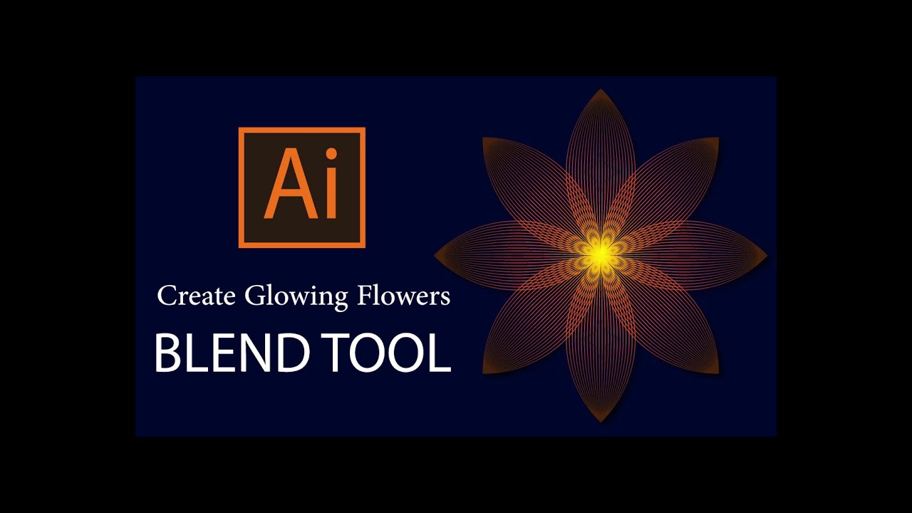 How to create Glowing Flower with Blend Tool in Adobe Illustrator