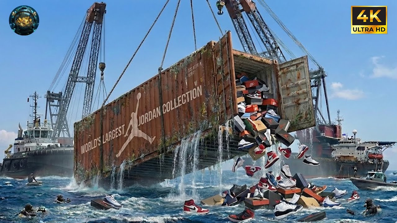 Unbelievable! Finding and Unboxing a Container of Rare Air Jordans Lost at the Bottom of the Sea