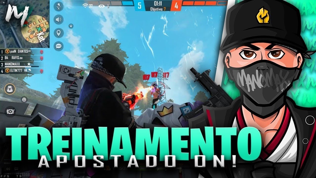 LIVE ON 🔴HJ EU FICO RICO NO AP🟣2V2 4V4🟣FREE FIRE!🟣FX MANOMAX 🟣