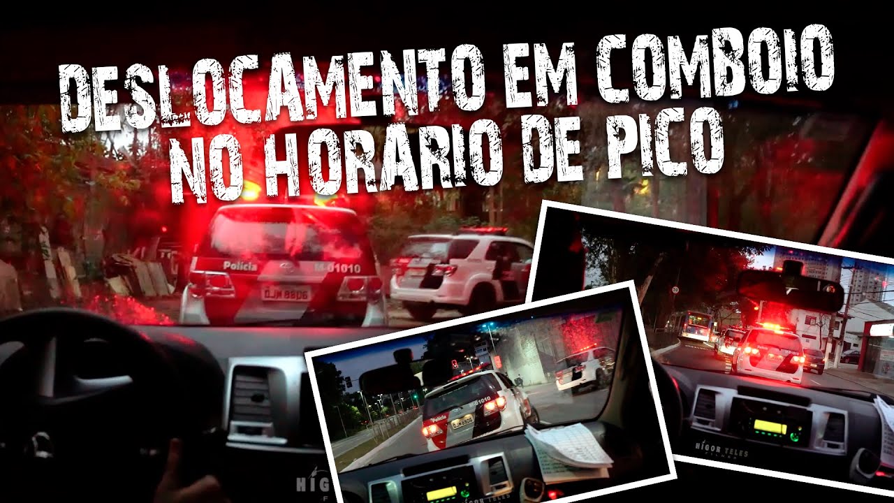 Deslocamento em comboio da Força Tatica em horario de pico - Higor Teles Filmes