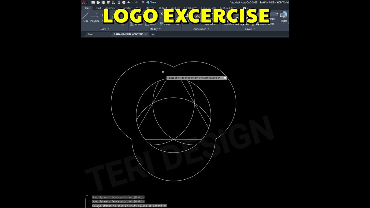 how to draw logo in autocad