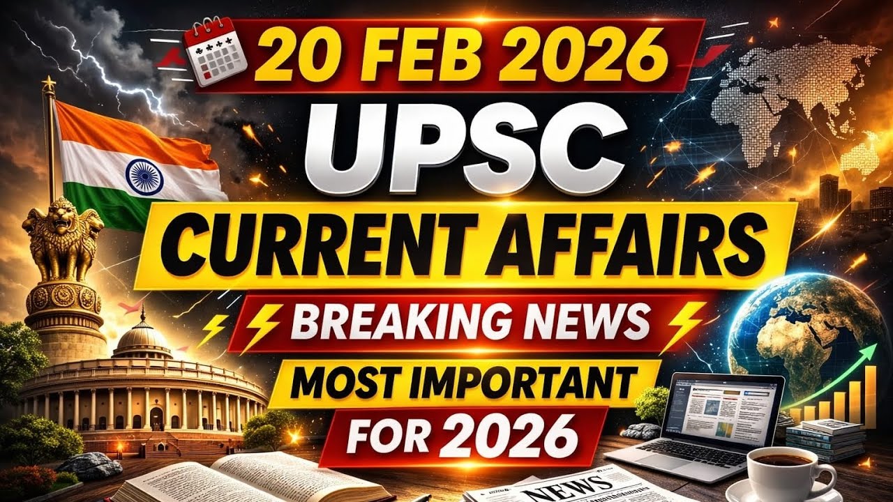 Current Affairs UPSC 20 feb 2026 #upsc #trending 