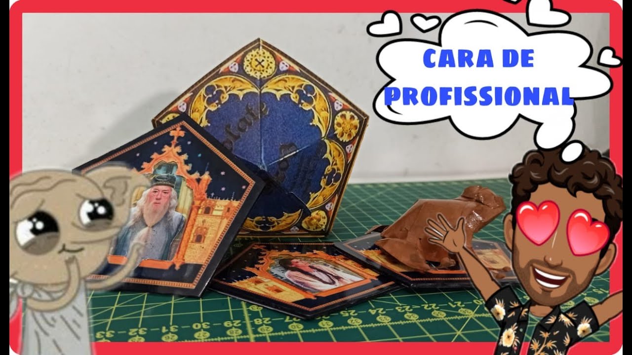 DIY sapo de chocolate de papel + card 3D.+ embalagem / paper chocolate frog + 3D card. + Packaging