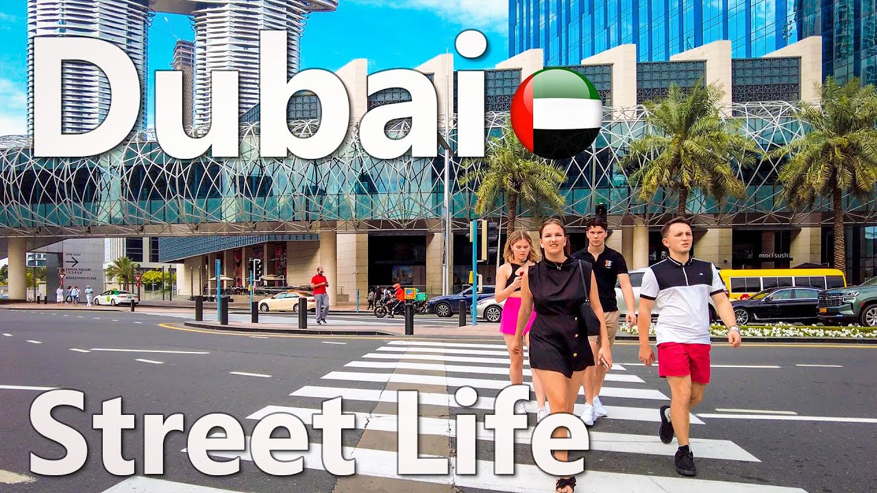Dubai Summer Street Life Downtown Walking Tour 4K🇦🇪