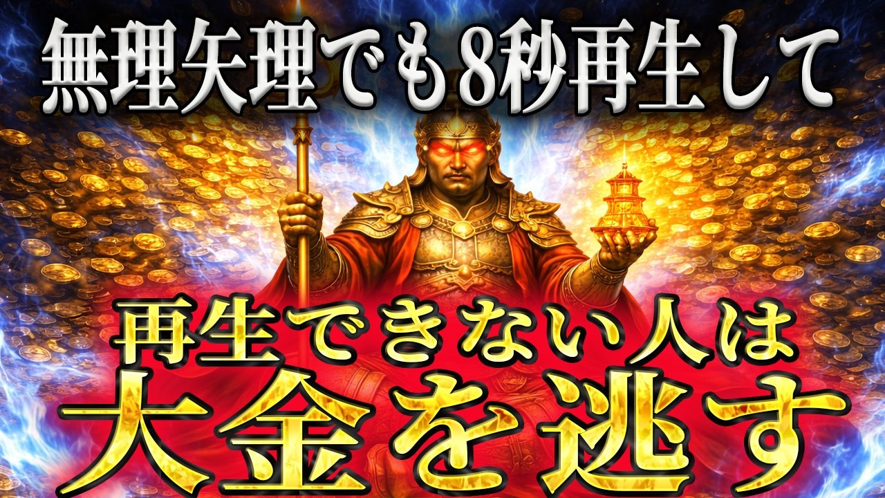無理やりでも再生できた人は、明日から現実がひっくり返ります。ほどんどの人はこの大金のチャンスを逃します。