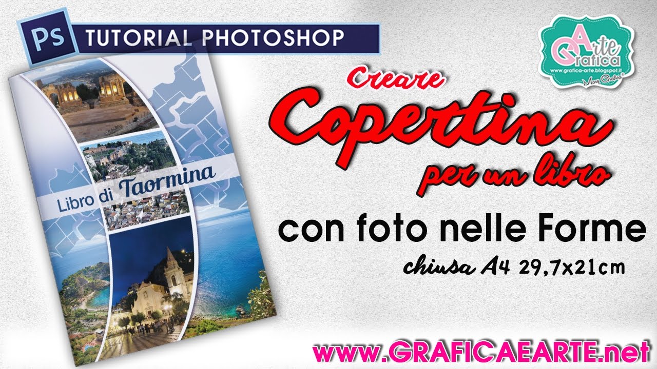 CREARE COPERTINA per un libro - con foto e forme - Tut. Photoshop 146