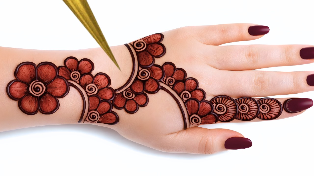 Very beautiful mehndi design back hand | simple mehndi design | mehndi ka design | mehandi | #mehndi