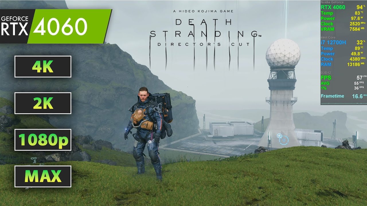 Death Stranding | 1080p / 1440p / 4K Benchmark | DLSS + FSR All Preset | RTX 4060🔥🔥#asustuff15