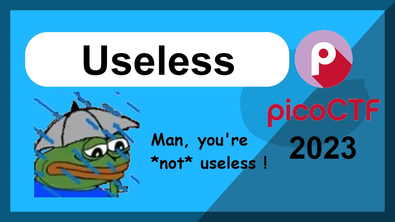 picoCTF 2023 - General Challenges - Useless