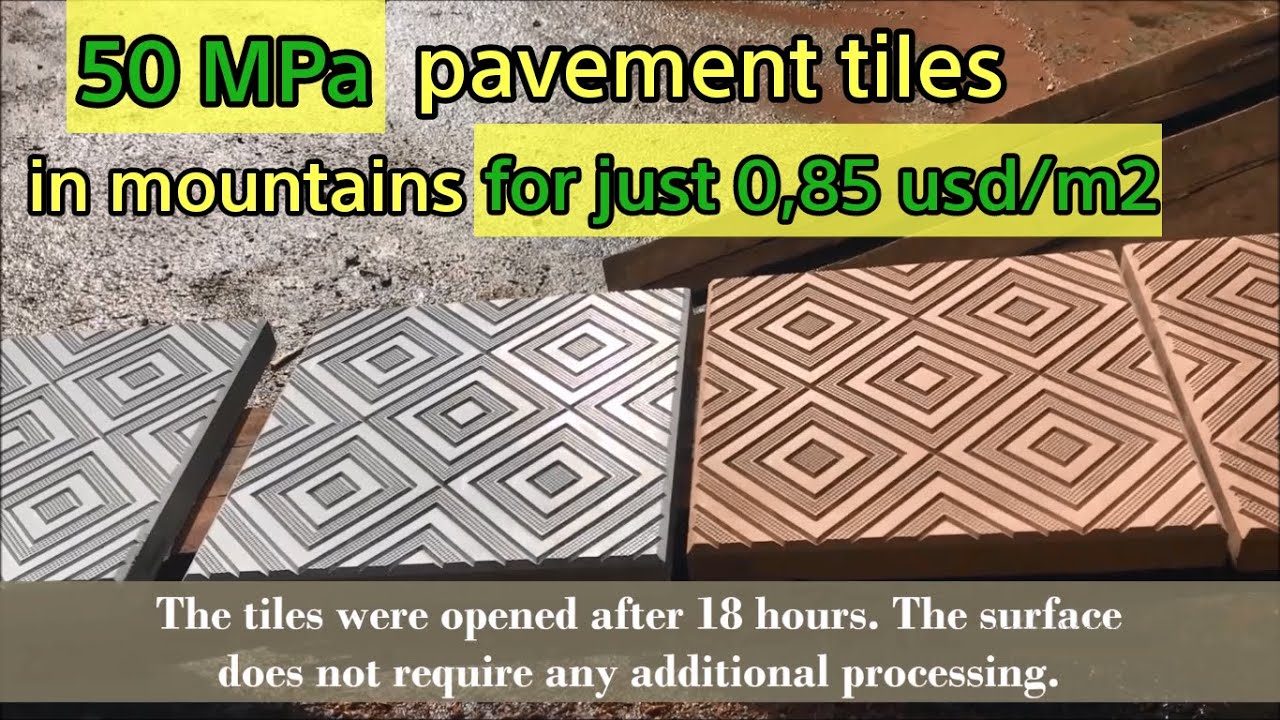 How we produced 50 MPa glittering pavement tiles for 0,85 usd/m2 at a factory in North Vietnam